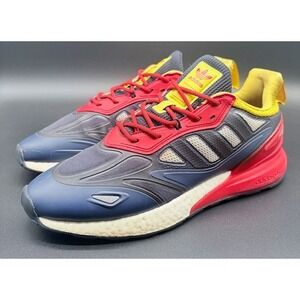 Adidas ZX 2K Boost 2.0 Mens size 12 Running Shoes Red Yellow Blue Sneakers